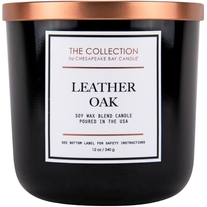 Chesapeake Bay Leather Oak Candle - Premium Soy Wax, USA Poured