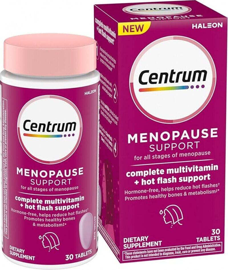 Centrum Complete Multivitamin for Menopause Support with Hot Flash Relief
