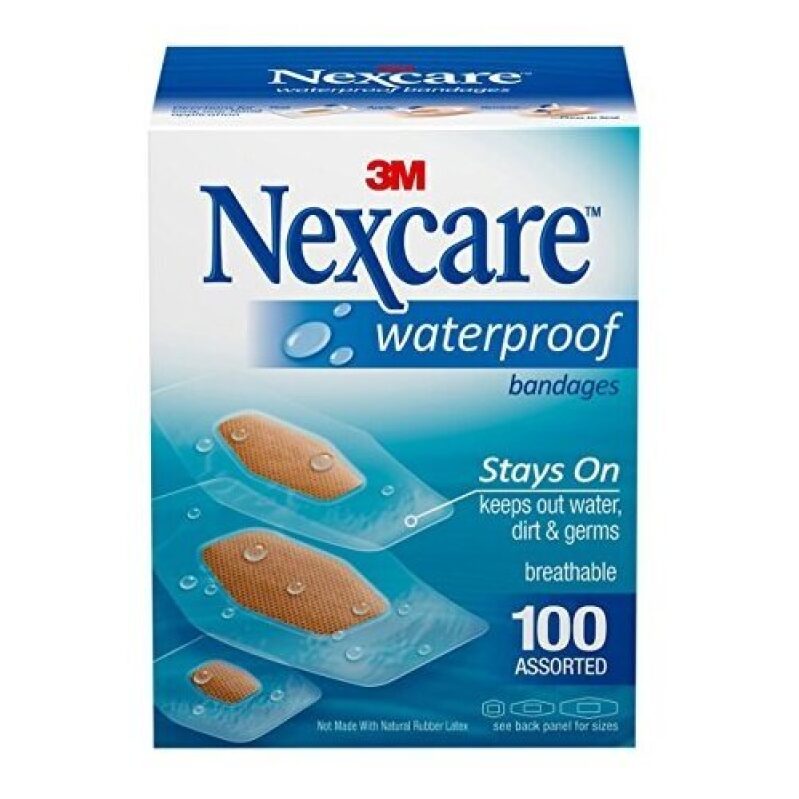 Affordable Nexcare Waterproof Bandages - 100 Count, Assorted Sizes