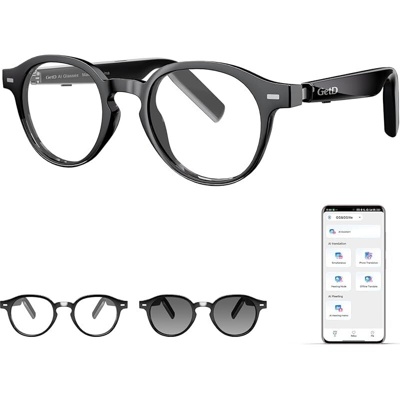 GetD 2026 AI Smart Translation Glasses w/ChatGPT 145 languages