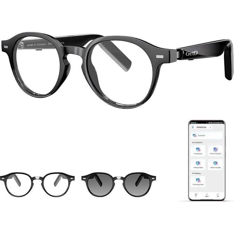 GetD 2026 AI Smart Translation Glasses w/ChatGPT 145 languages