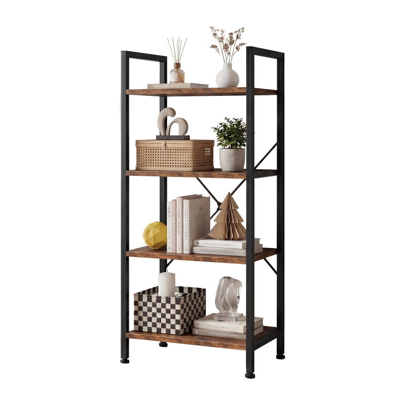 EDX 4-Tier Bookcase - Compact and Durable Storage Solution