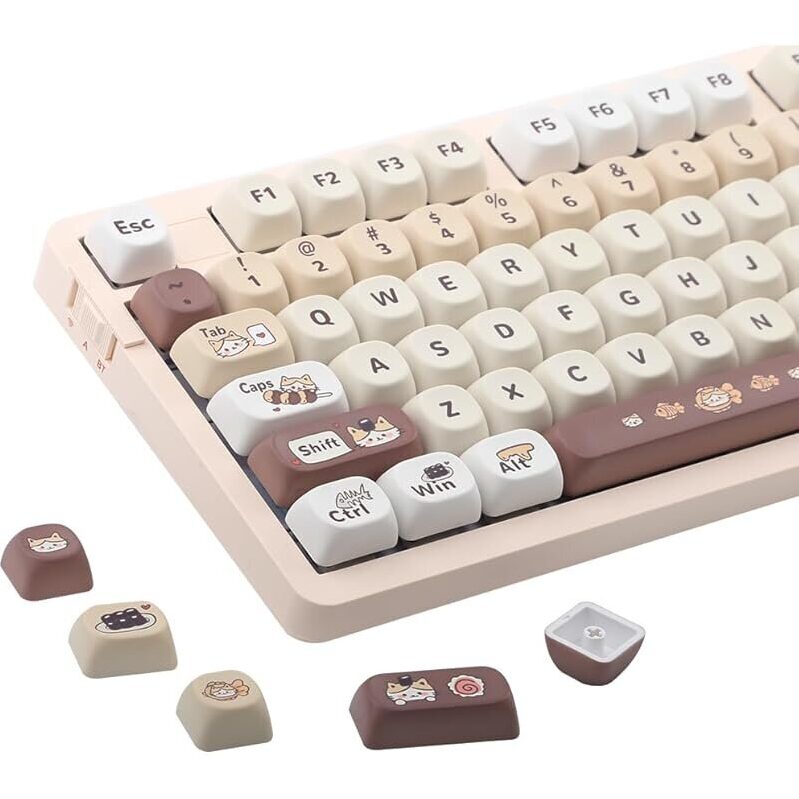 AKepopery PBT Keycaps MOA Profile 134 Keys