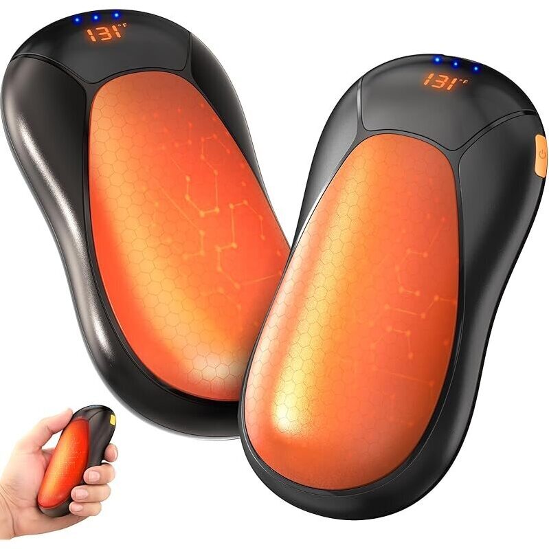 JIJ Rechargeable Electric Hand Warmers - 8000mAh Battery, 2-Pack