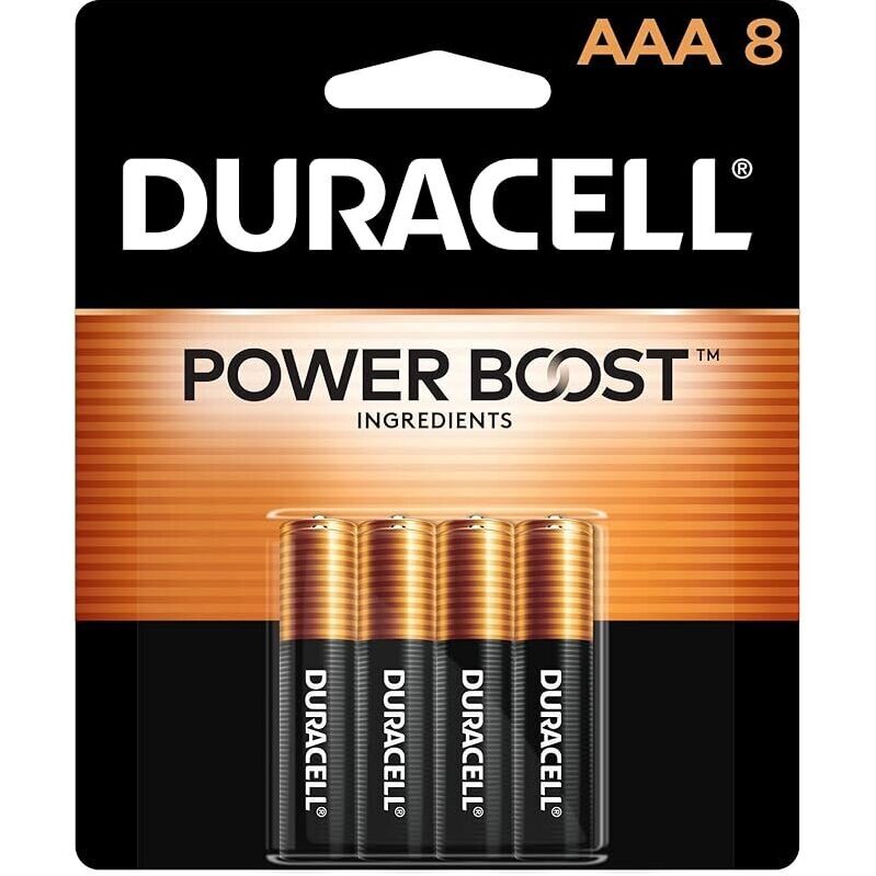 High-Performance Duracell Coppertop AAA Batteries with Power Boost Ingredients 8ct