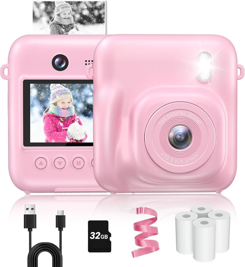 Affordable 48MP Kids Instant Print Camera - Perfect Gift for Children