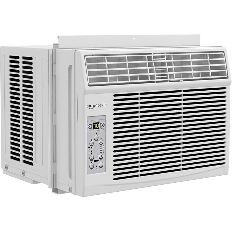 Amazon Basics 6000 BTU Window Air Conditioner - Energy-Efficient Cooling