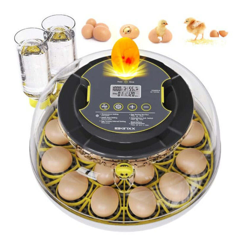 Automatic Egg Incubator for Chicken, Duck, Quail Eggs - 18 Egg Capacity