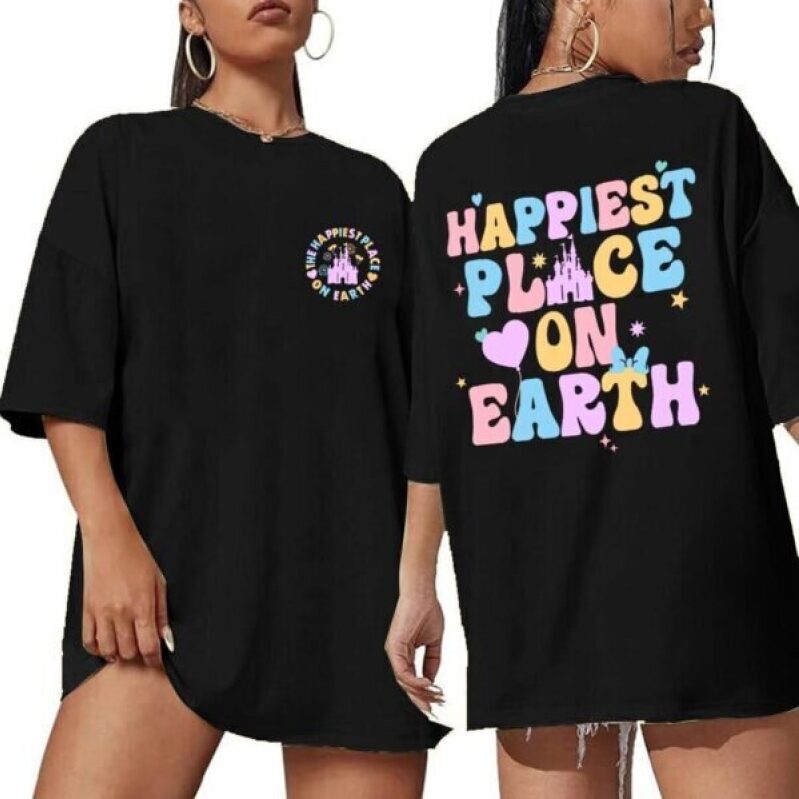 Oversized Magical Shirts for Women: Happiest Place on Earth T-shirt