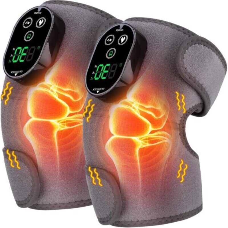 Cordless Heated Knee Massager with Vibration, 3 in 1 Heating Pad - Perfect for Knee, Shoulder, Elbow