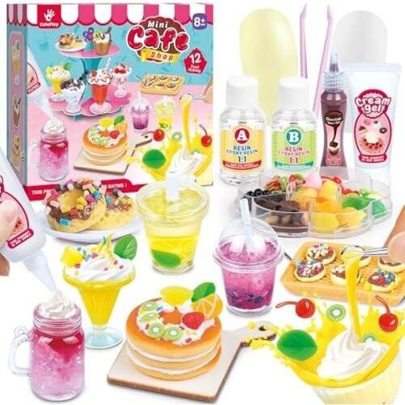 Mini Cafe Shop Playset with 12 Food Items - 50% Discount