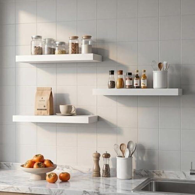 16-Inch Wall-Mounted Floating Shelf with 50% Discount