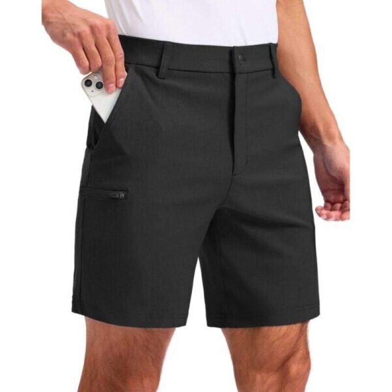Pudolla Men's Casual Golf Shorts - Black 36 - 55% Off