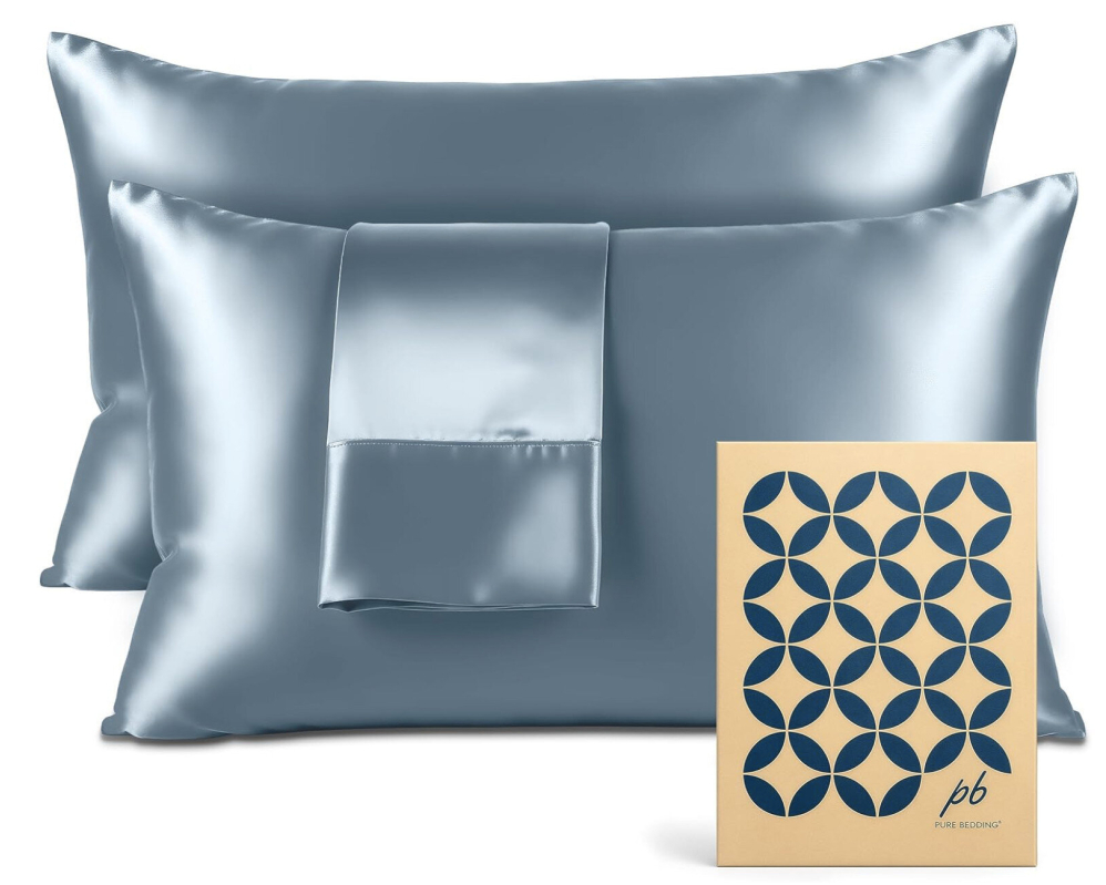 Luxurious Satin Pillowcases - Queen Size, Blue - 2 Pack