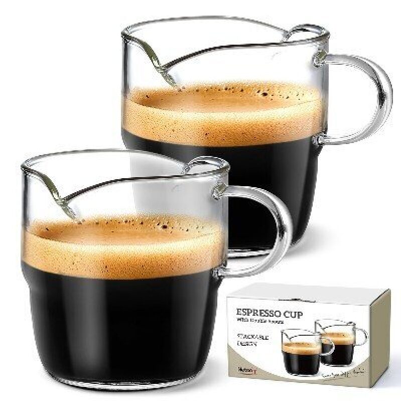 6oz Borosilicate Glass Espresso Cups - Perfect for Coffee Enthusiasts