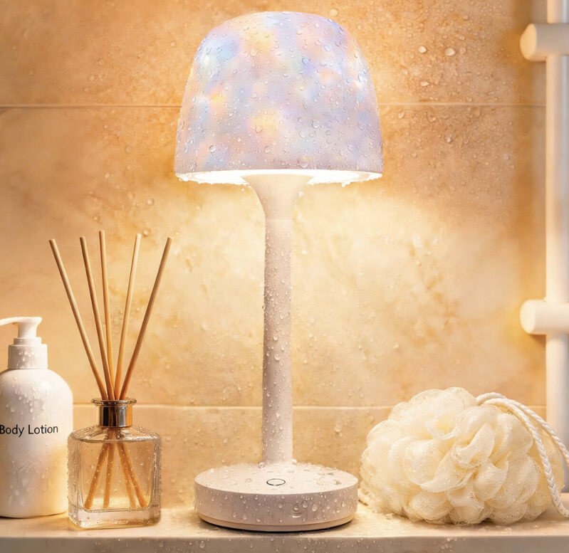 Waterproof Bathroom Shower Lamp with Projection Light