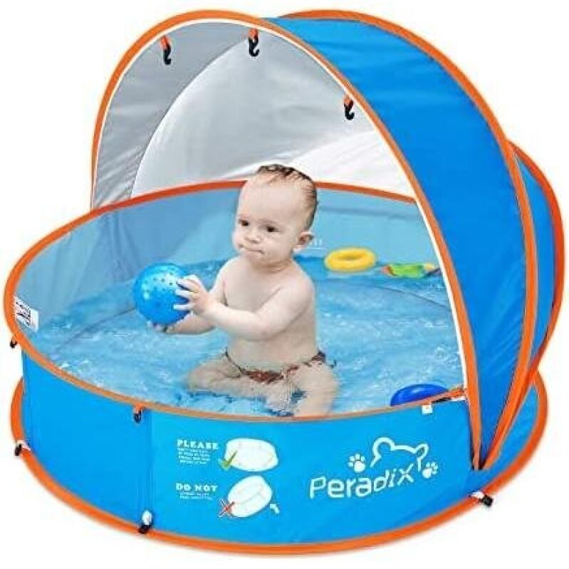Portable Inflatable Pool with Mosquito Net Canopy - 60% OFF