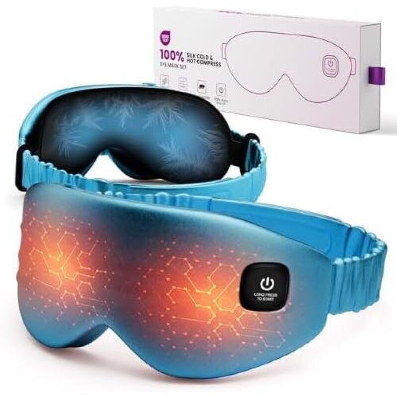 50% Off Silk Cold & Hot Compress Eye Mask - Adjustable Temperature for Eye Relief
