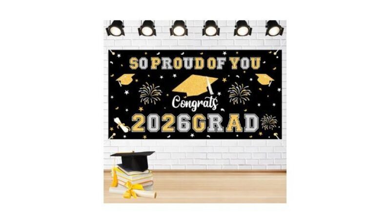 Extra Large Graduation Backdrop for 2026 Grads - Perfect for Any Graduation Party