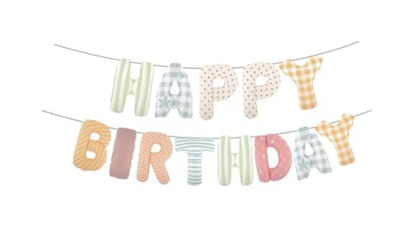 Happy Birthday Banner Foil Letter Balloon - Reusable, Durable, and Vibrant