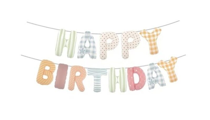 Happy Birthday Banner Foil Letter Balloon - Reusable, Durable, and Vibrant