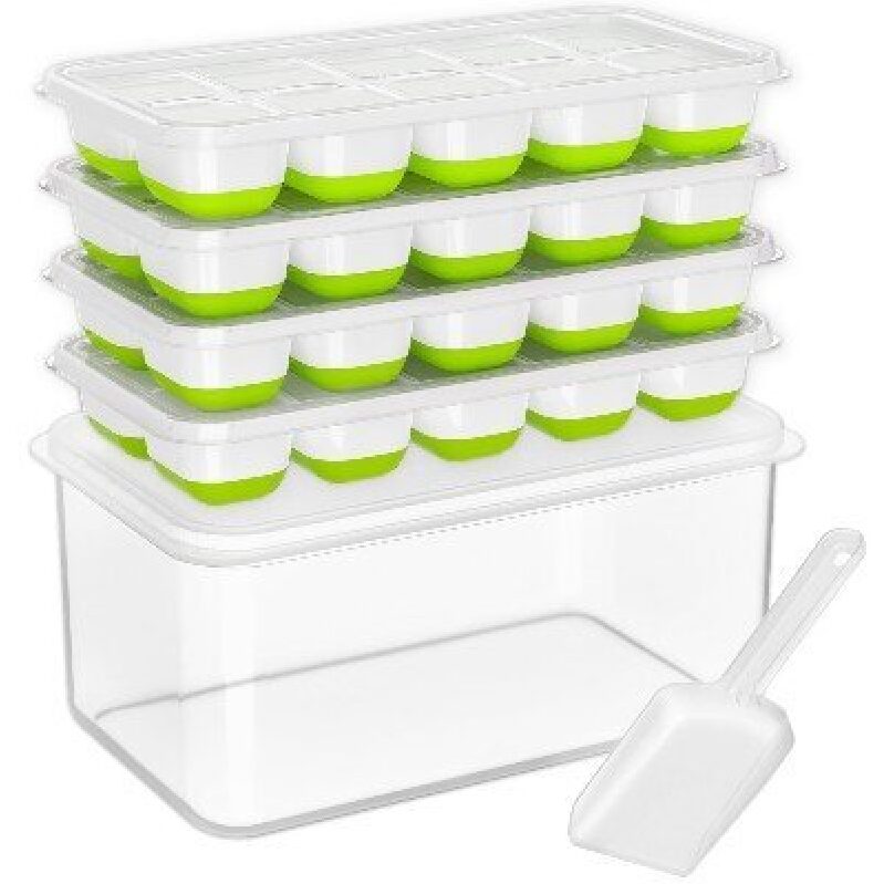 DOQAUS Silicone Ice Cube Trays, 4-Pack