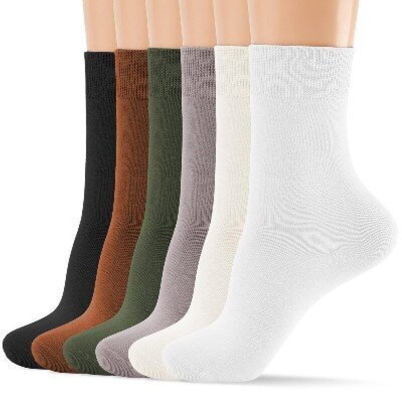 MORECOO Women's Lace Trim Socks - 6 Pair Pack
