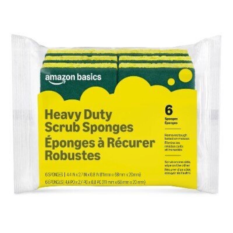 Amazon Basics Heavy Duty Scrub Sponges - 6 Pack