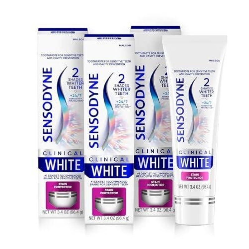 Sensodyne Clinical White Toothpaste for Sensitive Teeth - 3 Pack