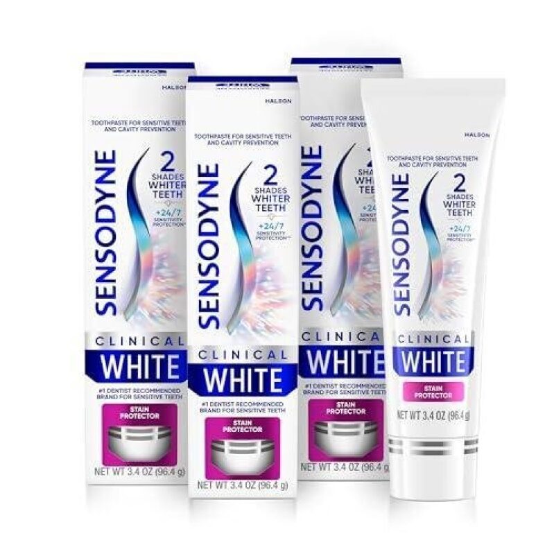 Sensodyne Clinical White Toothpaste for Sensitive Teeth - 3 Pack