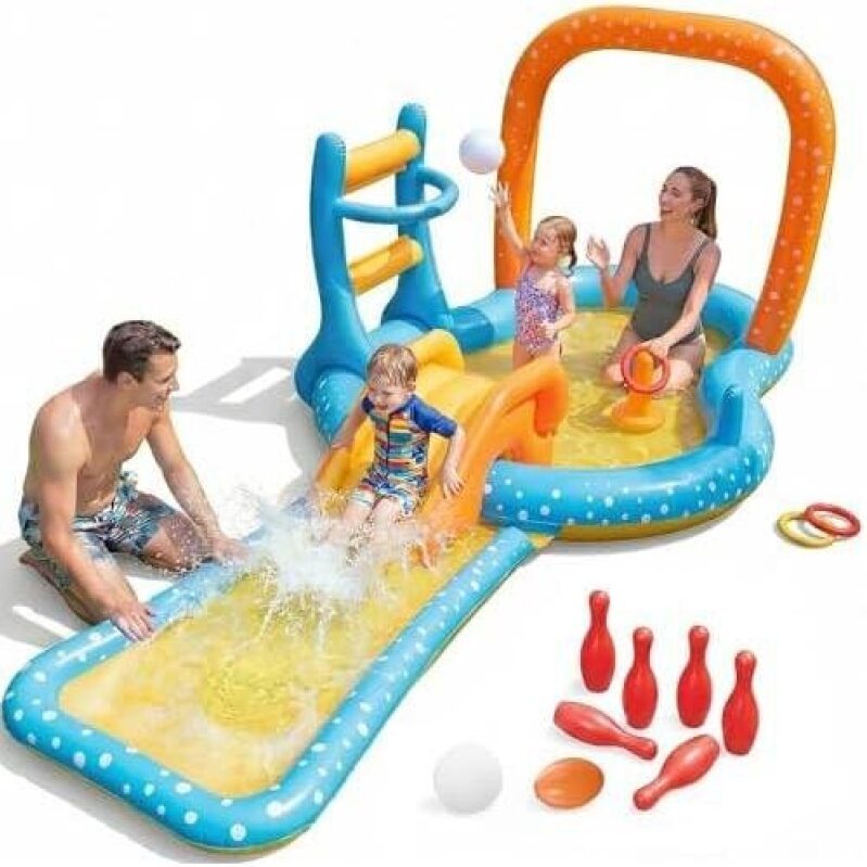 Inflatable Double Slide Water Park for Kids - 58% Off