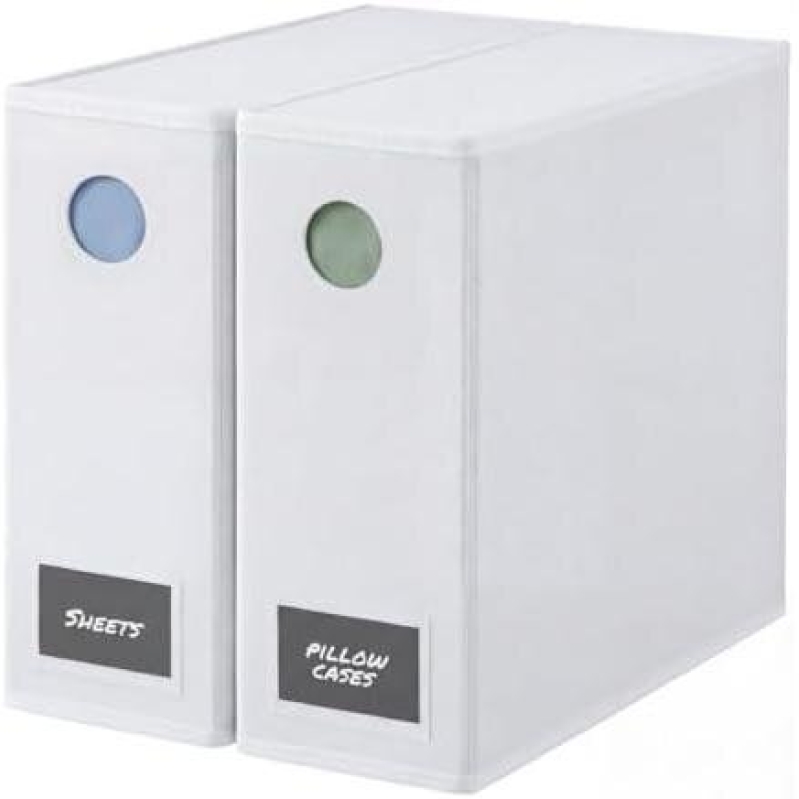 2 Pack Sheet Organizers – Foldable Storage Sheets Set Organizer for Linen Closet – King & Queen Size