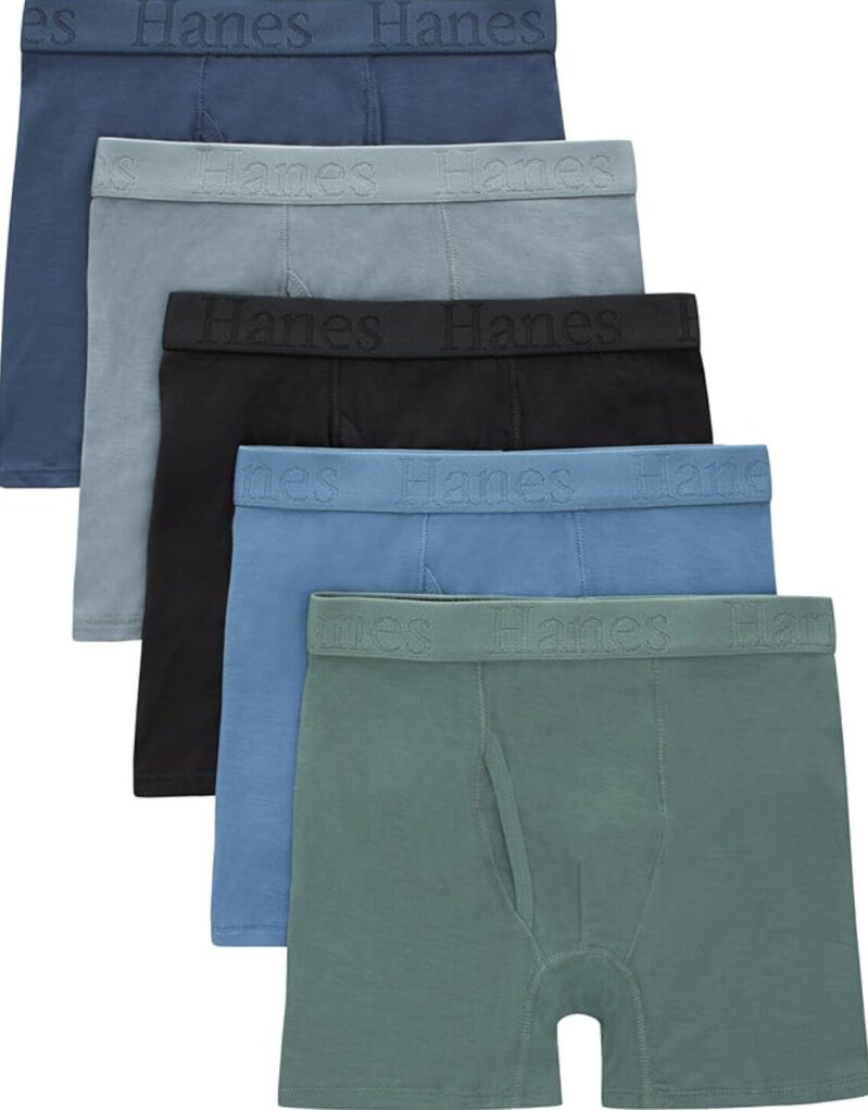 Hanes Boys' ComfortSoft Flat-Front Underwear - 5-Pack