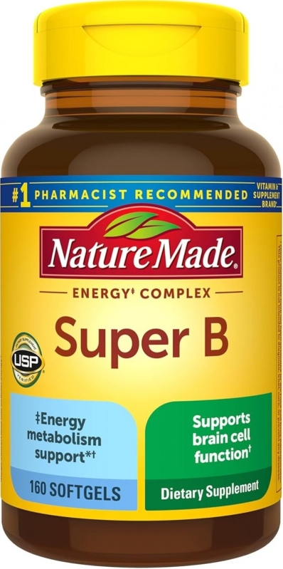 Nature Made Super B Complex Vitamins for Energy and Metabolism Support - 160 Softgels