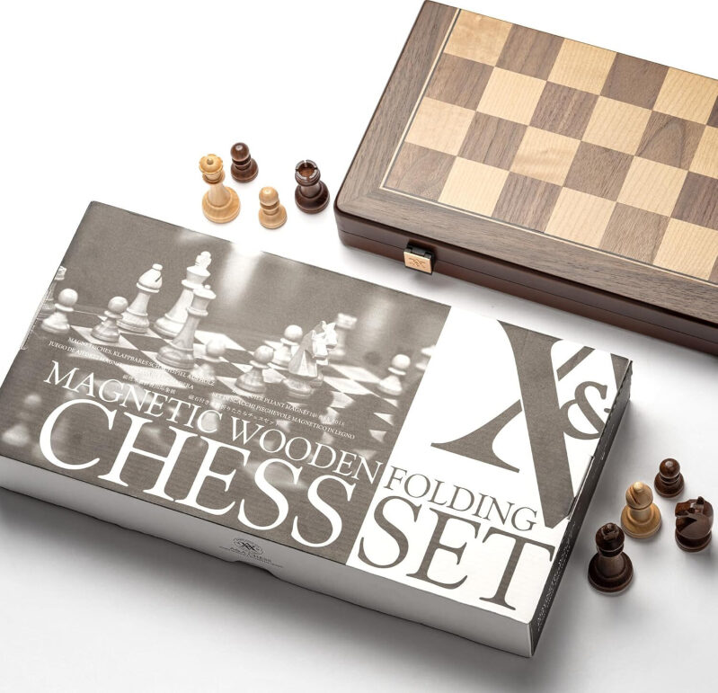 15-Inch Magnetic Wooden Chess Set - Prime Shipping