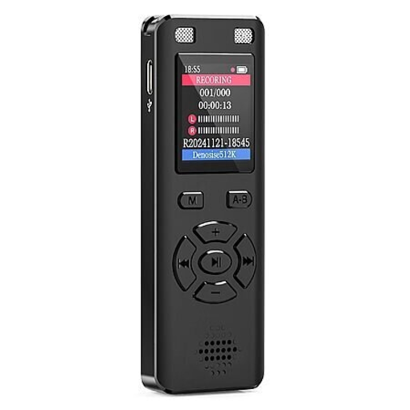 128GB Voice Activated Recorder with Playback, Noise Reduction & MP3 Player - $15.49