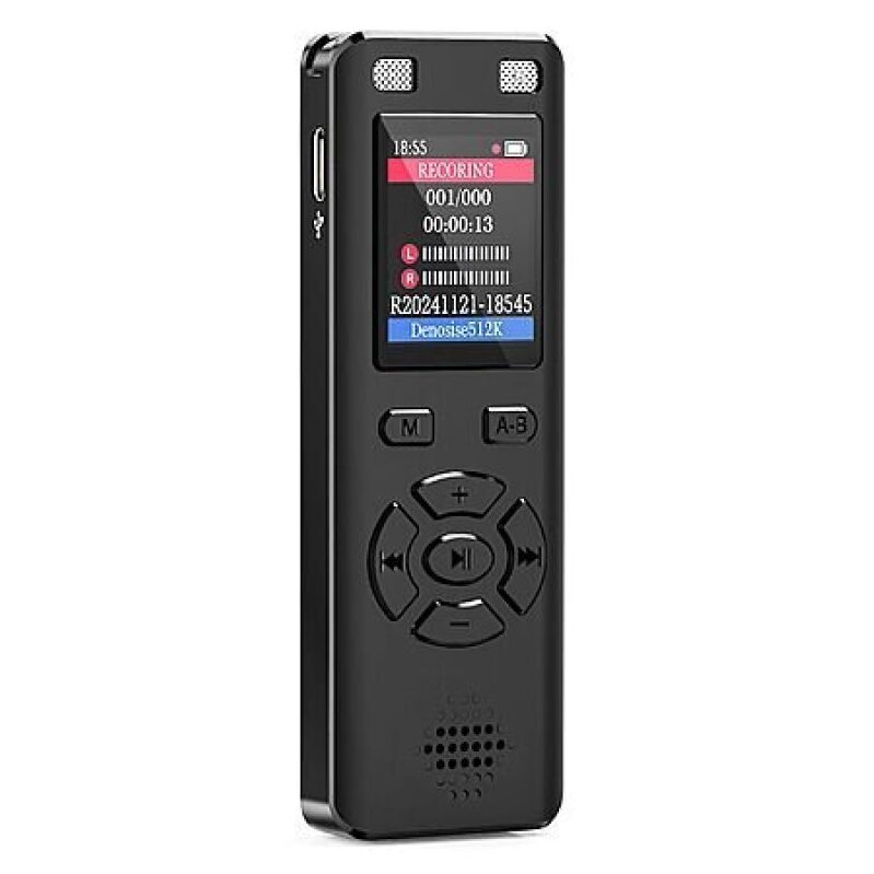 128GB Voice Activated Recorder with Playback, Noise Reduction & MP3 Player - $15.49