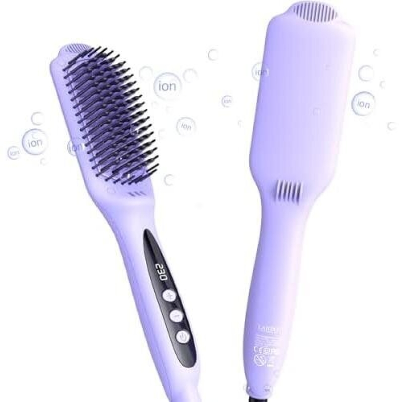 Get Sleek Locks with LANDOT Dual Ion Straightening Brush - 47% OFF