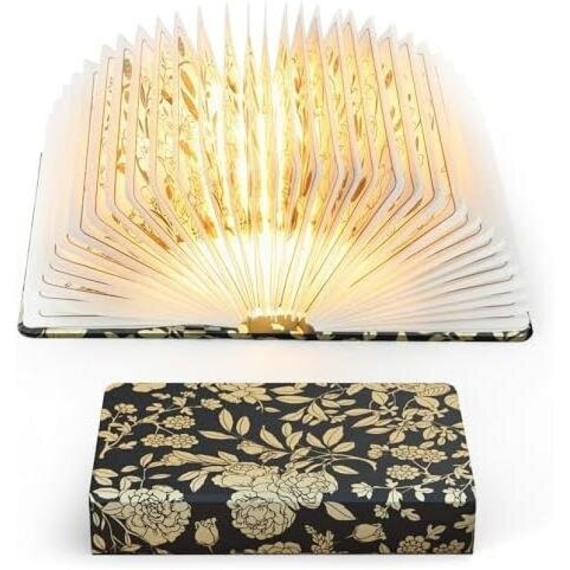 Portable Folding Book Light with Floral Print - 56% Discount