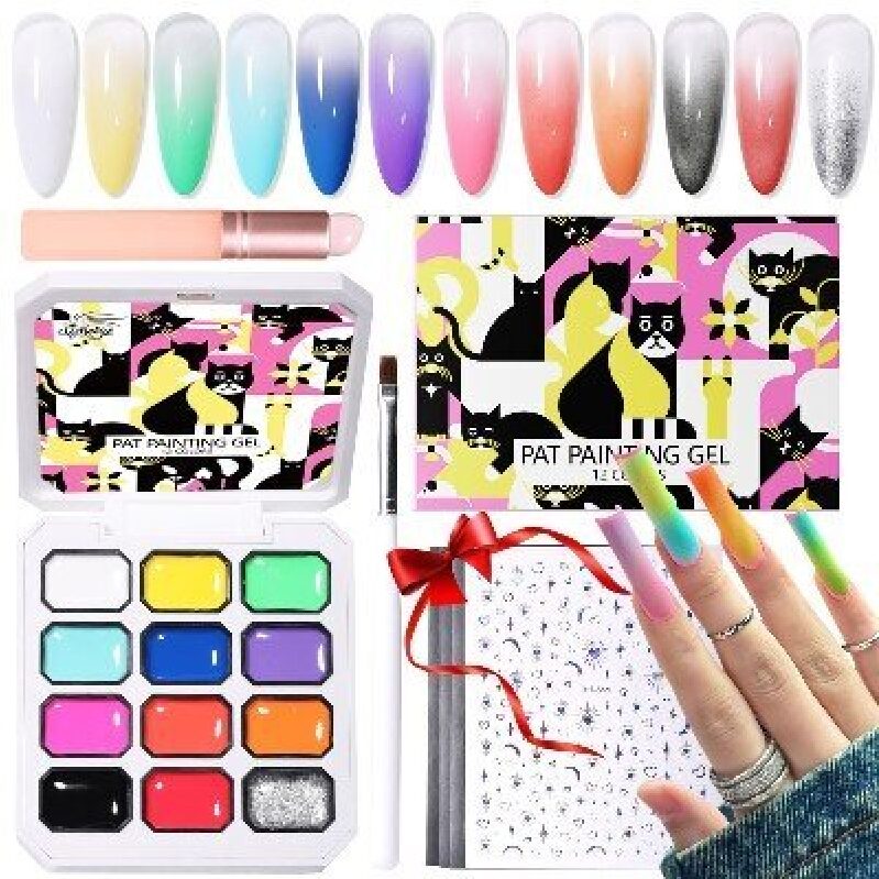 Vibrant 12-Color Gel Nail Polish Kit for Stunning Manicures