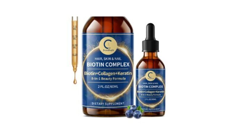 High Potency Liquid Biotin & Collagen Drops for Hair, Skin, and Nail Growth