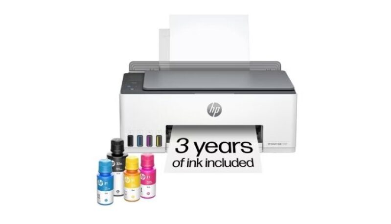 HP Smart Tank 5101 Wireless All-In-One Color Refillable Supertank Printer, Scanner, Copier