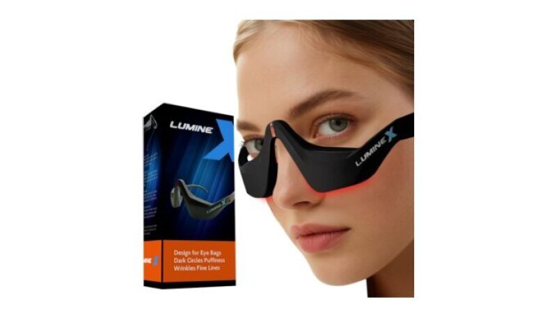 Under-Eye Red Light Therapy Device with Microcurrent Massager