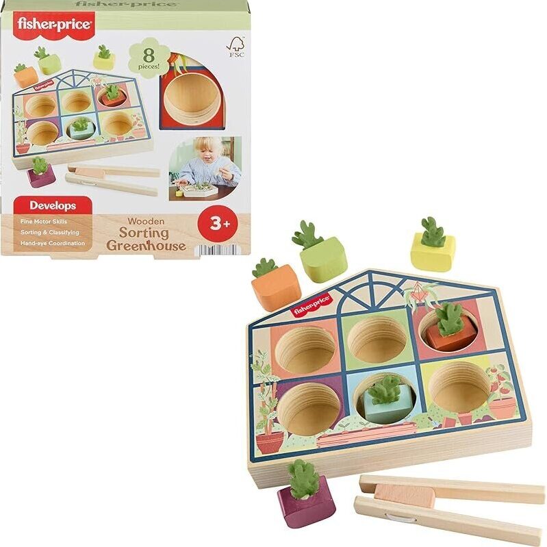 Wooden Sorting Greenhouse for Preschoolers - A Smart Educational Toy