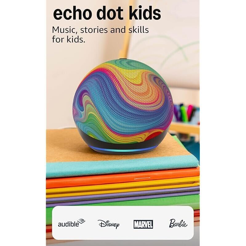 Amazon Echo Dot Kids Smart Speaker + 1 Year of Amazon Kids+