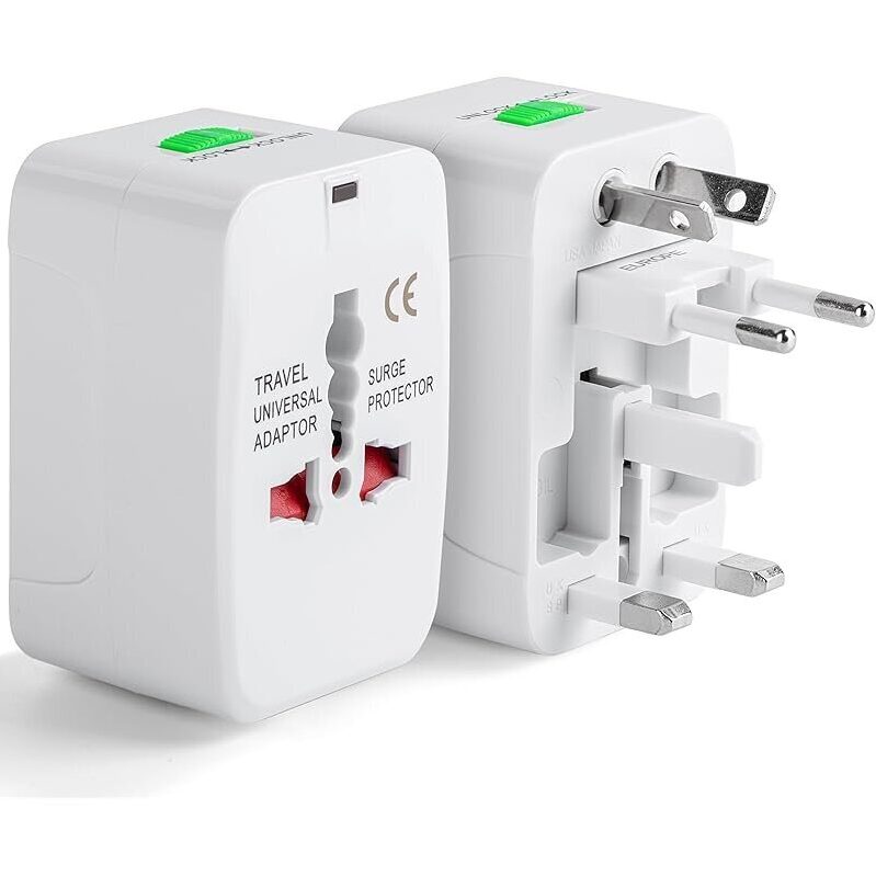 Bates Universal Travel Adapter with Surge Protection - Perfect for International Travel
