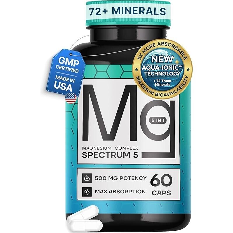 60ct Spectrum 5 Magnesium 5-in-1 Complex + 72 Trace Minerals