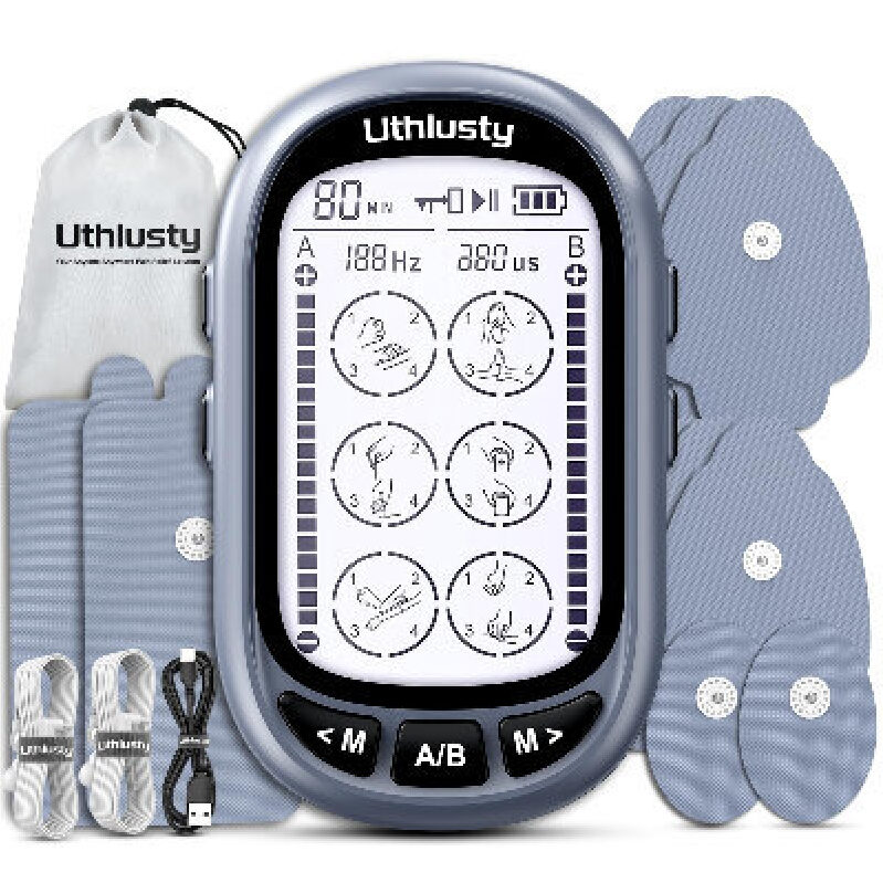 Uthlusty TENS & EMS Dual Channel Therapy Massager with Electrode Pads