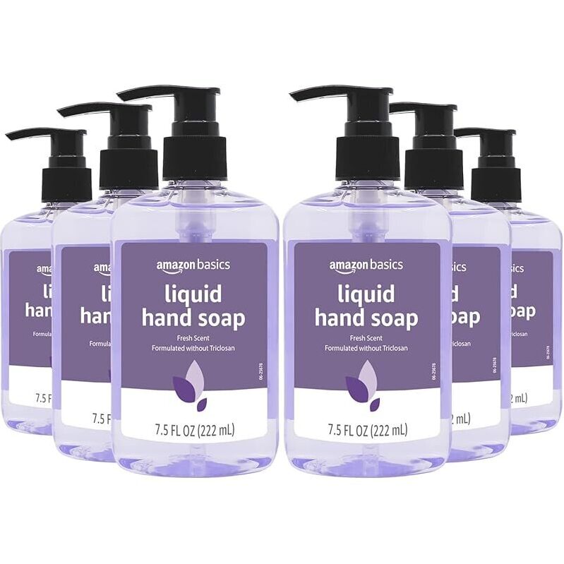 Amazon Basics Original Fresh Liquid Hand Soap, 6-Pack - Great Value & Quality