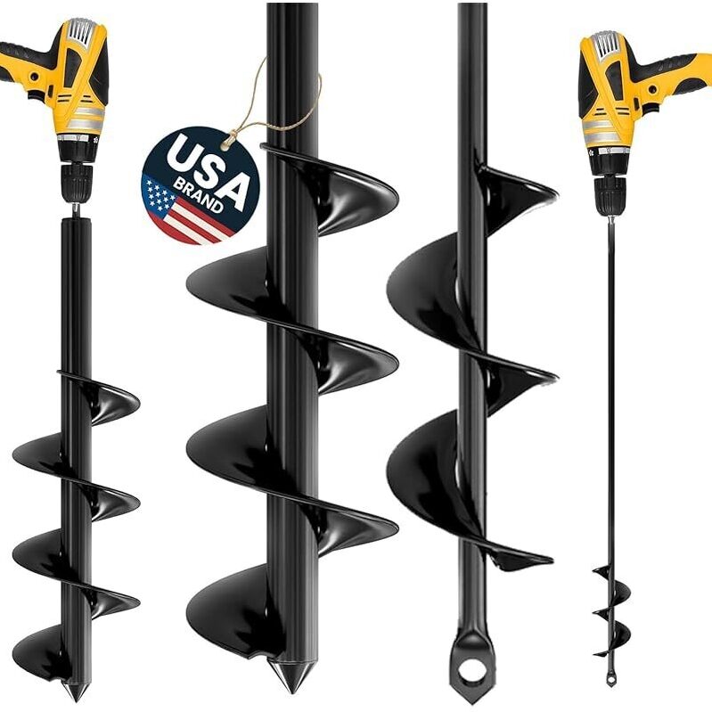 2-Pack Premium Auger Drill Bits for Efficient Planting